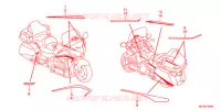 AUTOCOLLANTS pour Honda GL 1800 GOLD WING ABS GRIS FONCE de 2017