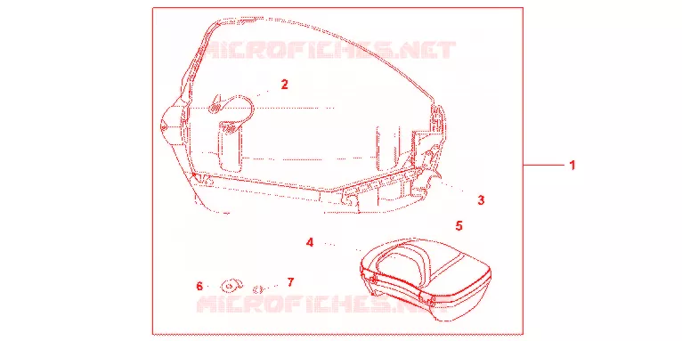 TOP CASE 40L COSMIC BLACK Honda SCOOTER 400 SILVERWING 2009  FJS400A9