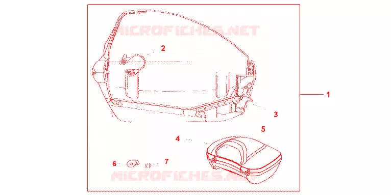 TOP CASE 40L COSMIC BLACK Honda SCOOTER 400 SILVERWING 2009  FJS400A9