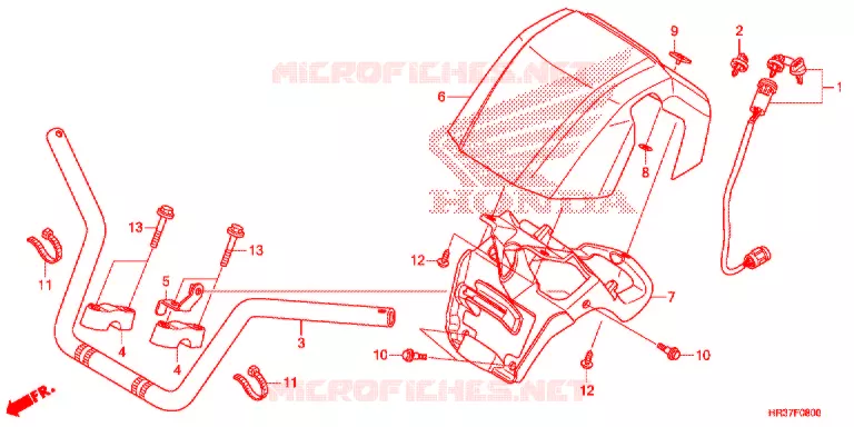 GUIDON Honda ATV 420 FOURTRAX 2016  TRX420TM1G