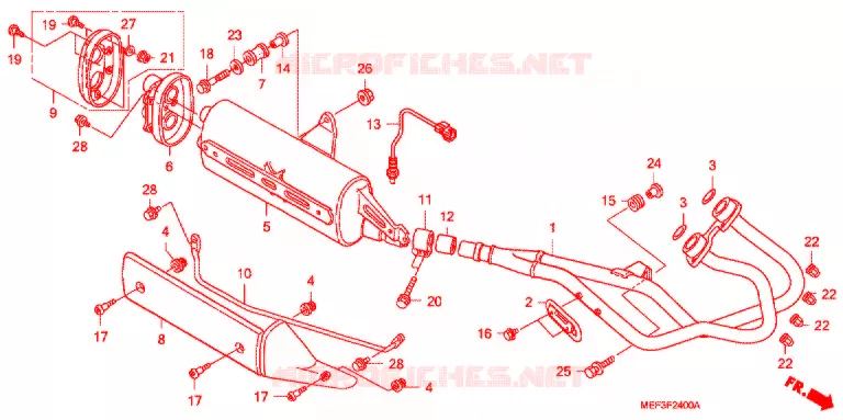 SILENCIEUX D'ECHAPPEMENT Honda SCOOTER 400 SILVERWING 2009  FJS400A9