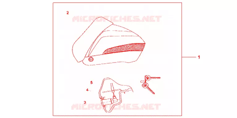 TOP CASE CRUISING NHA66P Honda SCOOTER 400 SILVERWING 2012  FJS400A9