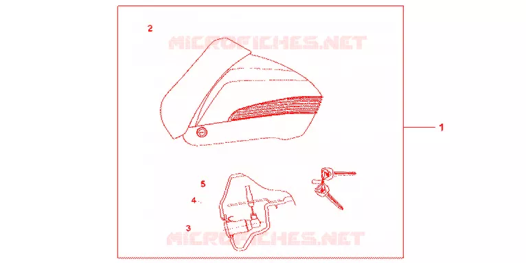 TOP CASE CRUISING NHA95M Honda SCOOTER 400 SILVERWING 2012  FJS400A9