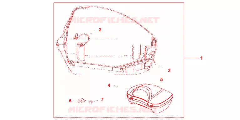 TOP CASE *R151CU* Honda SCOOTER 400 SILVERWING 2014  FJS400A9
