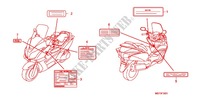 ETIQUETTE DE PRECAUTIONS (FJS400D9/FJS400A) (1) pour Honda SILVER WING 400 ABS de 2011