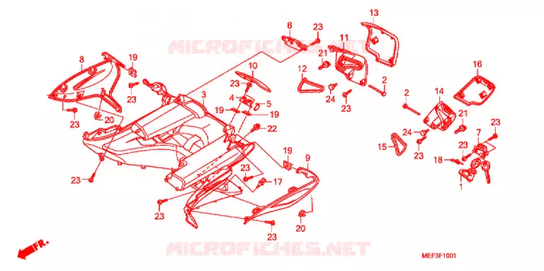 PROTEGE JAMBES (FJS400D9/FJS400A) Honda SCOOTER 400 SILVERWING 2012  FJS400A9