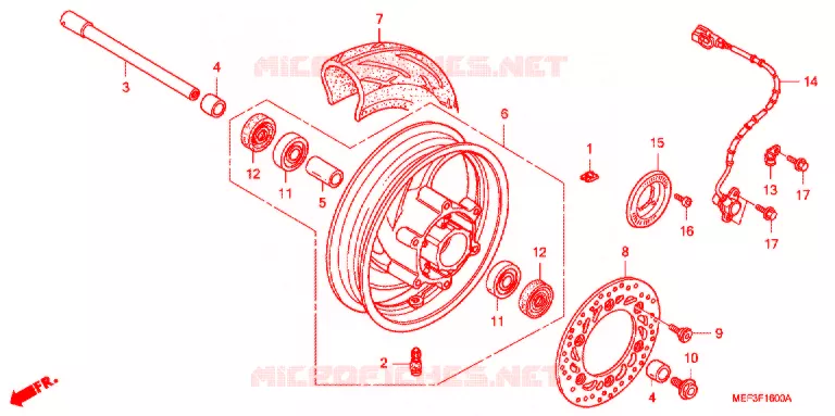 ROUE AVANT Honda SCOOTER 400 SILVERWING 2009  FJS400A9