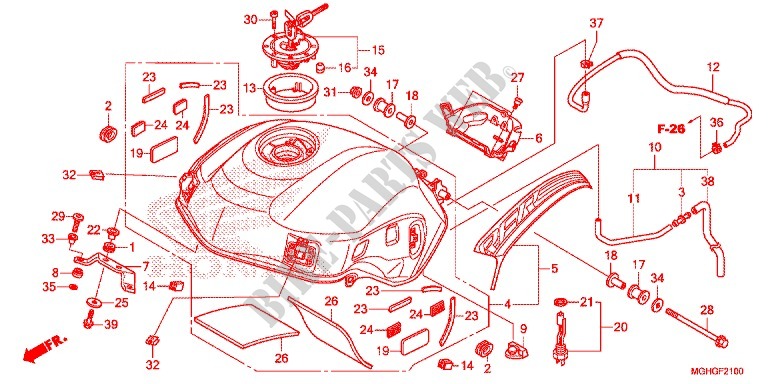 RESERVOIR A CARBURANT pour Honda CROSSTOURER 1200 L de 2016