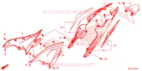 COUVERCLES LATERAUX   ARRIERES pour Honda CB 500 F ABS BLACK, RED de 2014