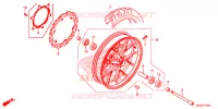 ROUE AVANT pour Honda CB 500 F ABS BLACK, RED de 2014