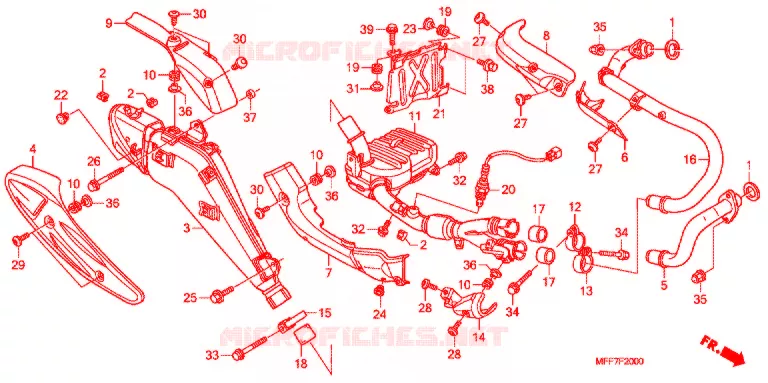 SILENCIEUX D'ECHAPPEMENT Honda MOTO 700 TRANSALP 2011  XL700VAB