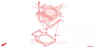 CYLINDRE pour Honda FOURTRAX 500 FOREMAN RUBICON 4x4 DCT EPS DELUXE de 2016