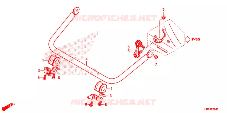 BARRE ANTI ROULIS Honda ATV 500 FOURTRAX 2016  TRX500FM5G