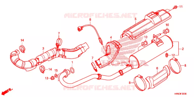SILENCIEUX D'ECHAPPEMENT Honda ATV 500 FOURTRAX 2016  TRX500FM5G