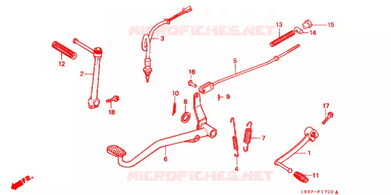 PEDALE - KICK Honda MOTO 50 MONKEY 1998  Z50JV_M