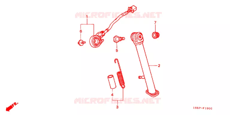 BEQUILLE Honda MOTO 50 MONKEY 2000  Z50JY_M