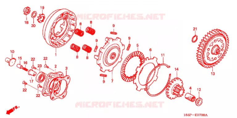 EMBRAYAGE Honda MOTO 50 MONKEY 2000  Z50JY_M