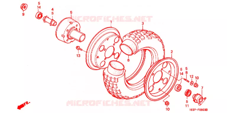 ROUE AVANT Honda MOTO 50 MONKEY 2000  Z50JY_M