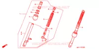 AMORTISSEUR AVANT pour Honda GORILLA 50 GREEN de 2003
