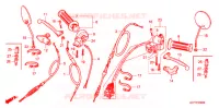 LEVIER DE GUIDON   CABLE   COMMODO pour Honda GORILLA 50 WHITE de 2002