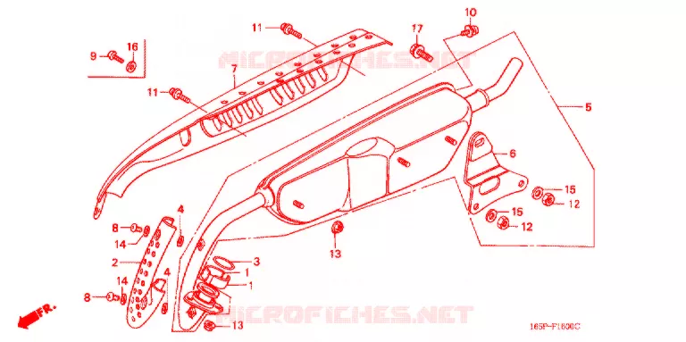 SILENCIEUX D'ECHAPPEMENT Honda MOTO 50 MONKEY 2001  Z50J1_M