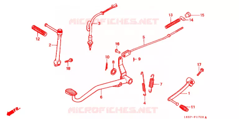PEDALE - KICK Honda MOTO 50 MONKEY 2002  Z50J2_M