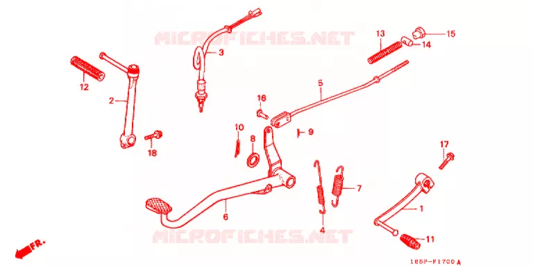 PEDALE - KICK Honda MOTO 50 MONKEY 2003  Z50J3_MSP