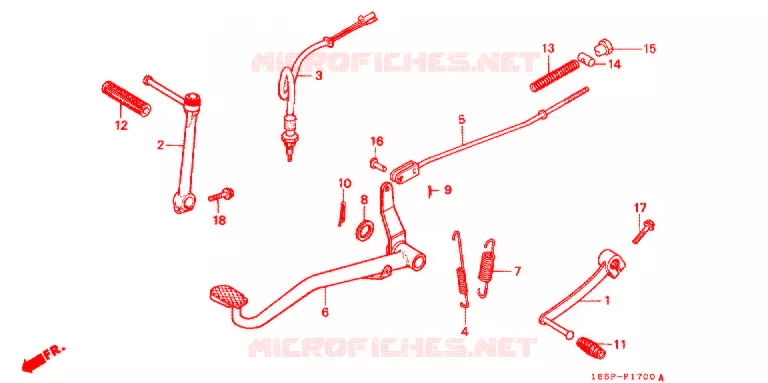 PEDALE - KICK Honda MOTO 50 MONKEY 2003  Z50J3_M