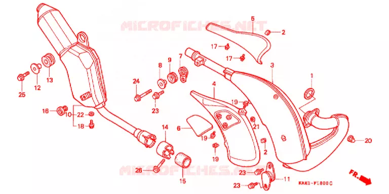 ECHAPPEMENT Honda MOTO 250 CRM 1991  CRM250RM