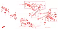 REPOSE PIED pour Honda XL 250 DEGREE de 1991