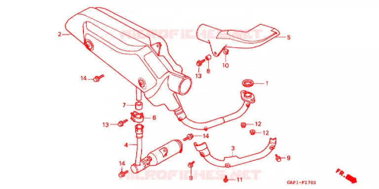 SILENCIEUX D'ECHAPPEMENT Honda MOTO 90 CUB 1993  EZS90P