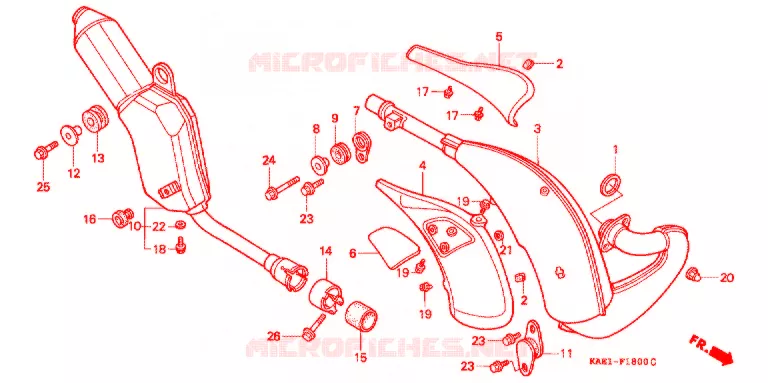 ECHAPPEMENT Honda MOTO 250 CRM 1993  CRM250RP