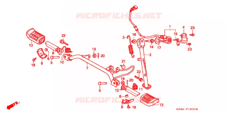 REPOSE PIED Honda MOTO 90 CUB 1993  EZ90P