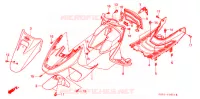 CARENAGE AVANT   PLANCHER (SZ50P/R/T) pour Honda TACT 50 STAND UP de 1993