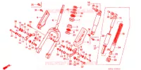 FOURCHE pour Honda TACT 50 STAND UP de 1993