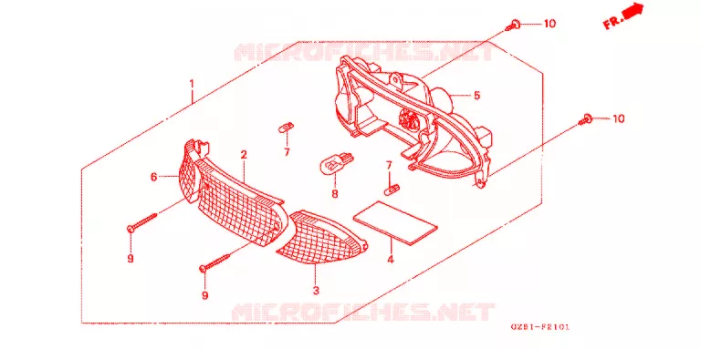 FEUX ARRIERE (SZ50P/R/T) Honda SCOOTER 50 TACT 1993  SZ50P_III
