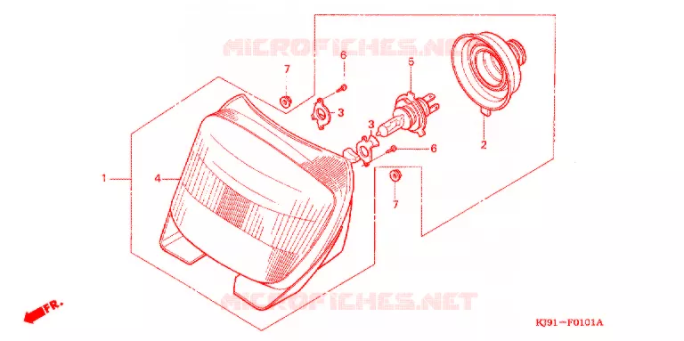 PHARE (CH125H/N/P/R) Honda SCOOTER 125 SPACY 1994  CH125R