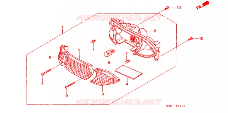 FEUX ARRIERE (SZ50P/R/T) Honda SCOOTER 50 TACT 1994  SZ50R