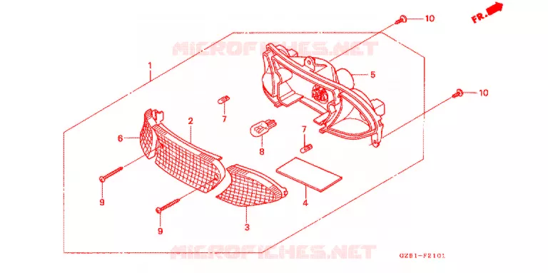 FEUX ARRIERE (SZ50P/R/T) Honda SCOOTER 50 TACT 1996  SZ50T