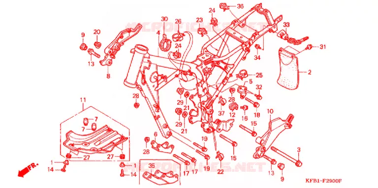 CADRE Honda MOTO 230 SL 1997  SL230V