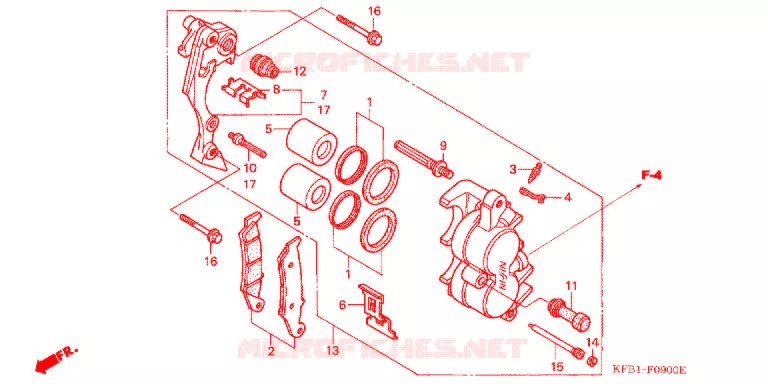 ETRIER DE FREIN AVANT Honda MOTO 230 SL 1997  SL230V
