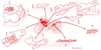 AUTOCOLLANTS (2) pour Honda AFRICA TWIN 750 de 1997