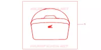 SAC INTERIEUR DE TOP CASE pour Honda AFRICA TWIN 750 de 1998