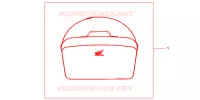 SAC INTERIEUR DE TOP CASE pour Honda AFRICA TWIN 750 de 1998