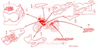 AUTOCOLLANTS (2) pour Honda AFRICA TWIN 750 de 1999