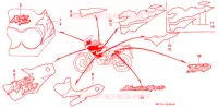 AUTOCOLLANTS (2) pour Honda AFRICA TWIN 750 de 1999