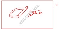 ANTIVOL U HONDA (TYPE M) pour Honda CBF 600 CARENEE ABS de 2010