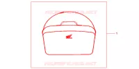 SAC INTERIEUR DE TOP CASE pour Honda CB 500 de 1999