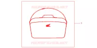 SAC INTERIEUR DE TOP CASE pour Honda CB 500 50HP de 1999