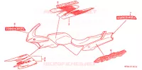 AUTOCOLLANTS (3) pour Honda CB 500 de 1998